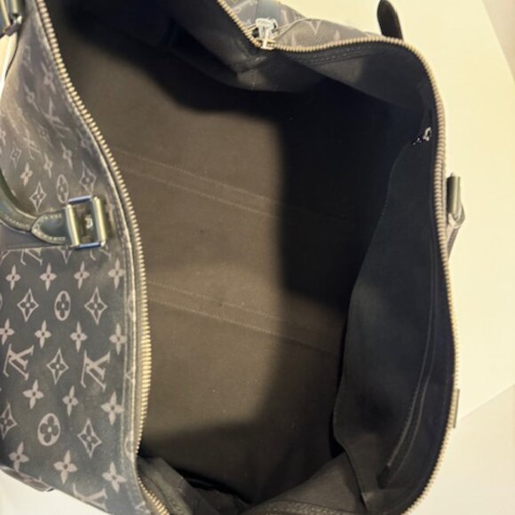 Louis Vuitton Keepall Bandouliere 55 Monogram Eclipse Duffle Bag - Picture 9 of 11
